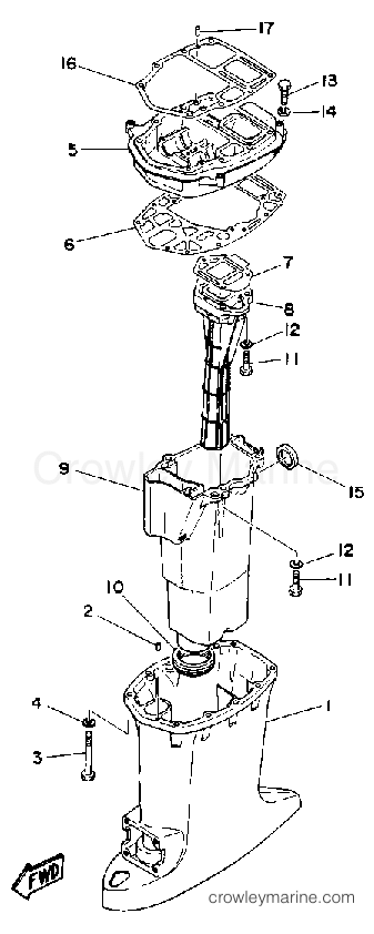 Yamaha Motors 50ELD - UPPER CASING