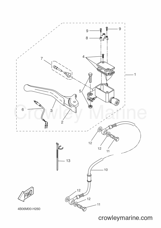 2009 Scooter YQ50L - YQ50L (4B06) [020] - FRONT MASTER CYLINDER