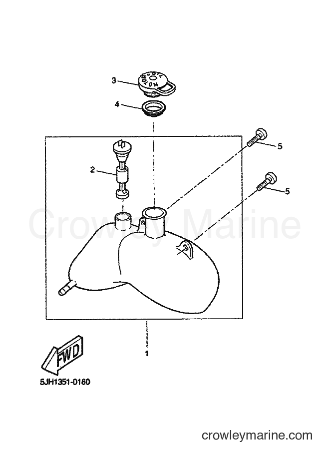 2000 Scooter EW50 - EW50 (5JH1) [040] - OIL TANK