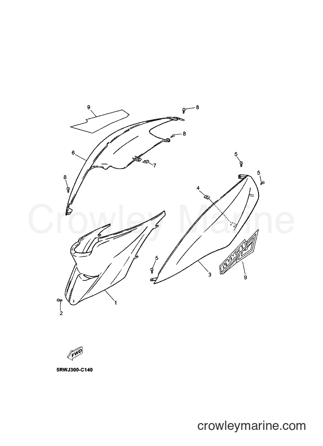 Yamaha Motors CS50 (3D44) [010] - SIDE COVER