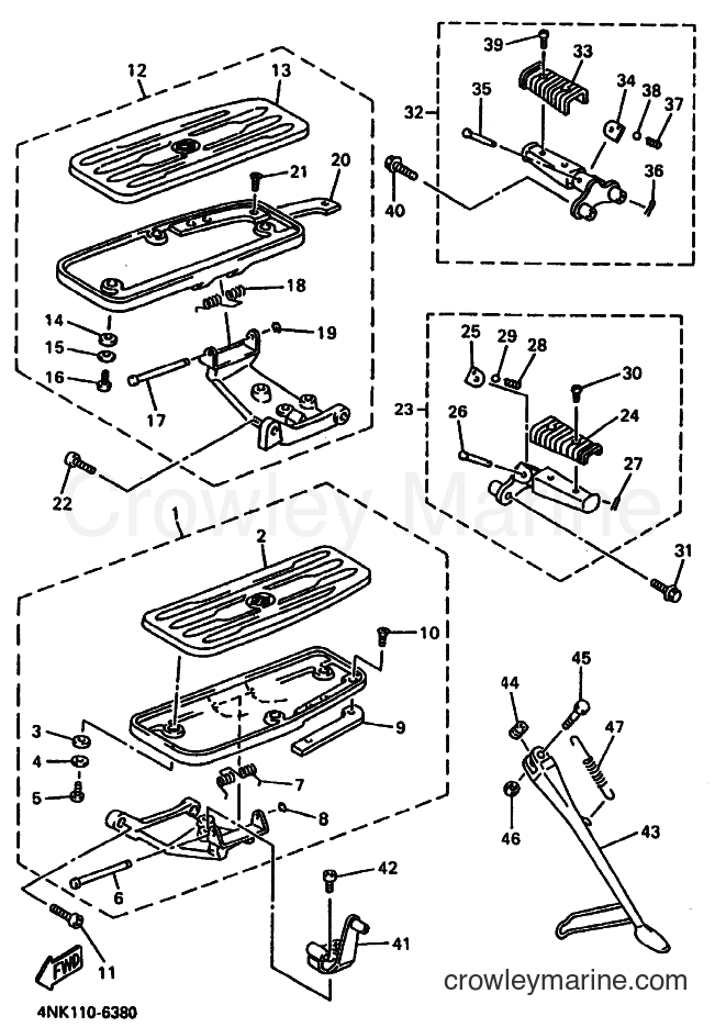 1996 Cruiser XVZ13A - XVZ13A (4NK3) [010] - STAND & FOOTREST