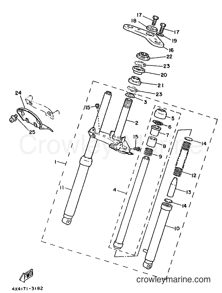 1988 Dirt Bike PW50S - PW50S (3AP) [999] - FRONT FORK