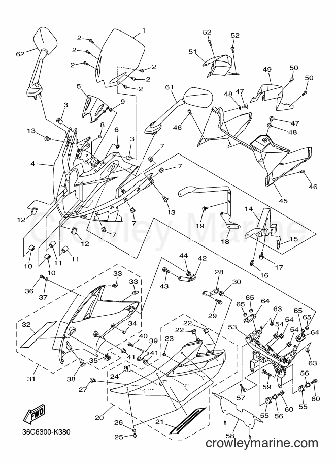Yamaha Motors XJ6SA (36DA) [010] - COWLING