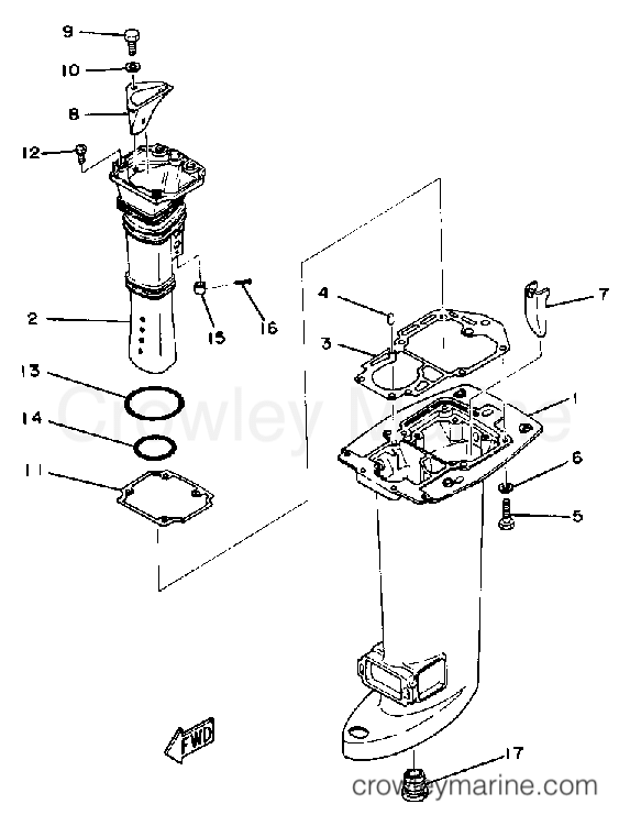 Yamaha Motors 30ELN - UPPER CASING