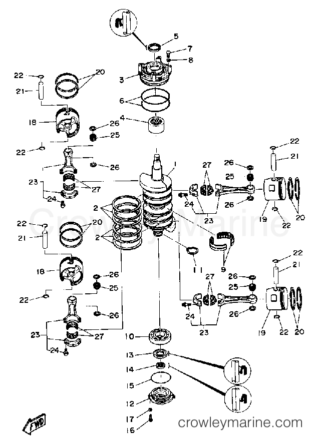 Yamaha Motors L130ETXDA - CRANKSHAFT PISTON