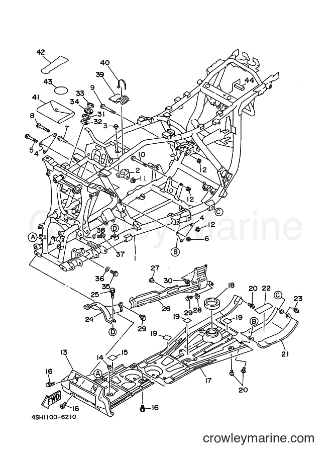 1996 ATV YFM400FW - YFM400FW (4SH2) [010] - FRAME 2