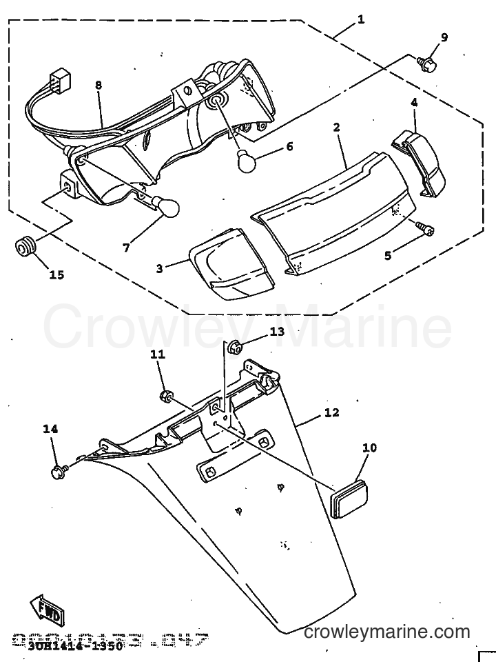 1997 Scooter XC150LC - XC150LC (5EE2) [999] - TAILLIGHT