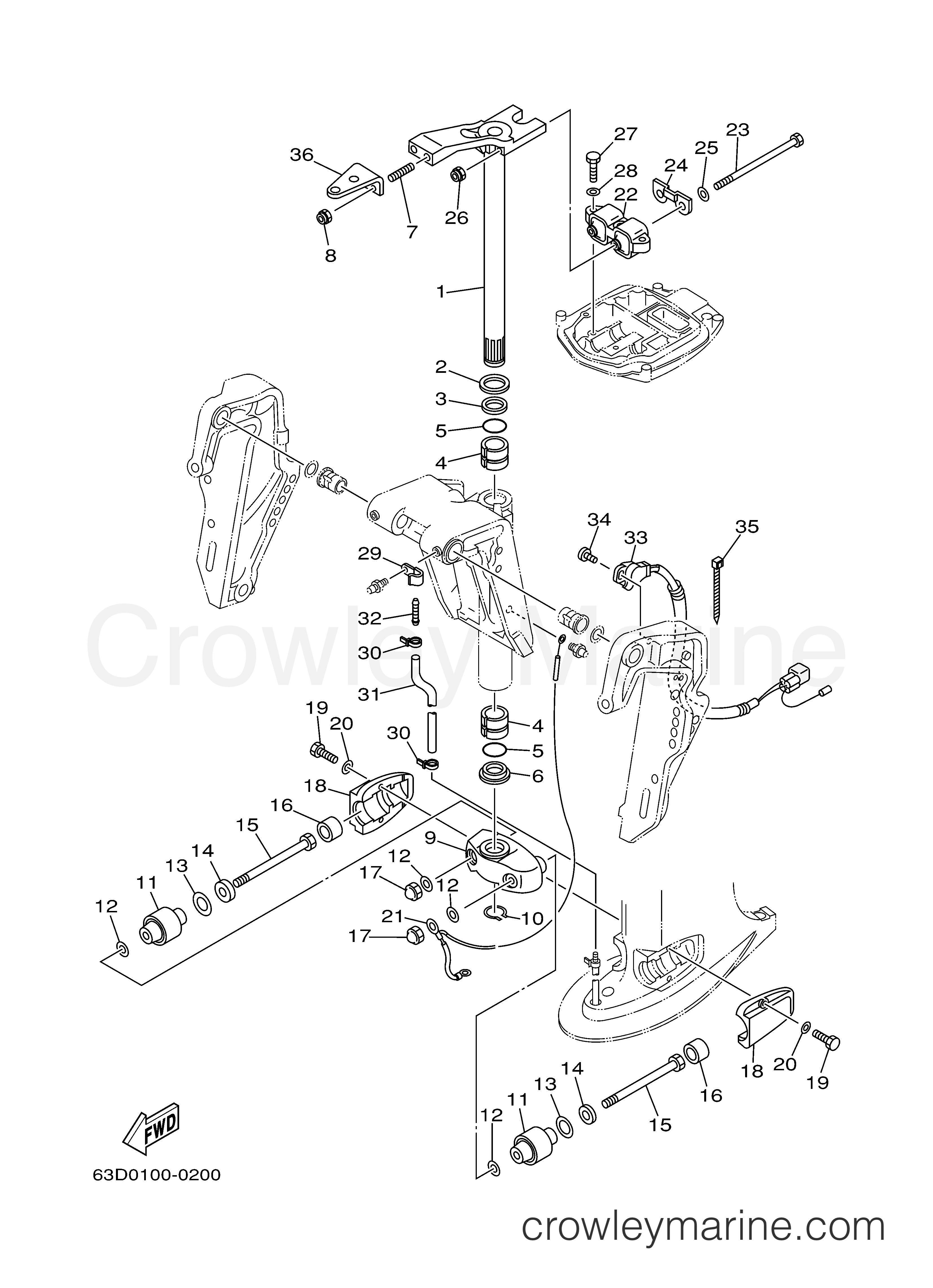 Yamaha Motors C40TLRB - BRACKET 2