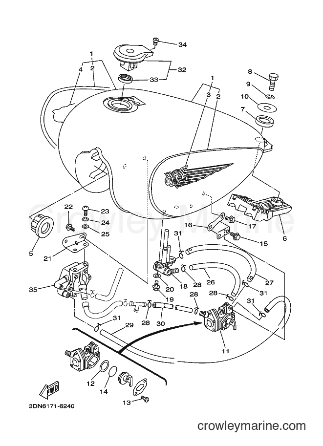 1996 Cruiser XV250S - XV250S (3DN6) [010] - FUEL TANK