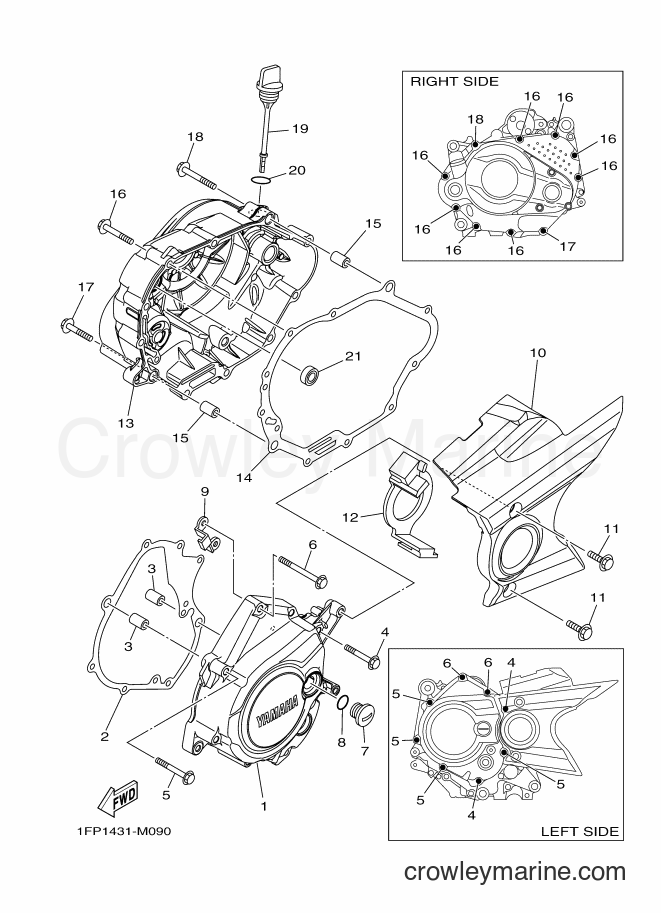 2016 Scooter T115FL - T115FL (1FPC) [010] - CRANKCASE COVER 1