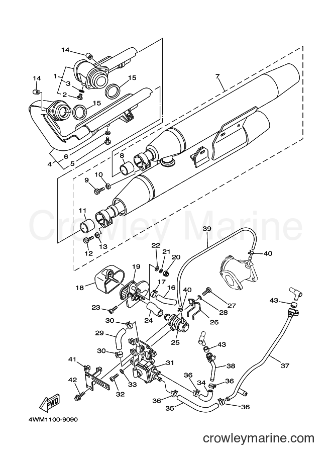 1999 Cruiser XV1600A - XV1600A (4WM3) [010] - EXHAUST