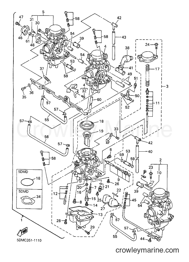 2001 Street Bike FZS600 - FZS600 (5DMD) [010] - CARBURETOR