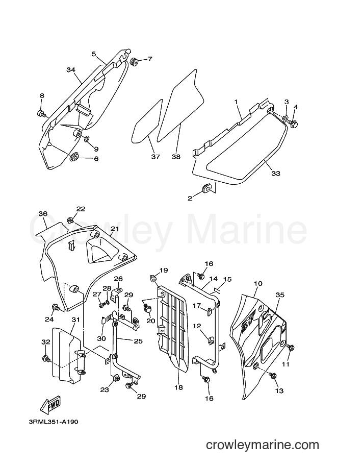 2002 Dirt Bike DT125R - DT125R (3RMK) [010] - SIDE COVER