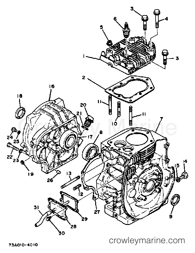 Yamaha Motors EF5000DVE - CYLINDER CRANKCASE