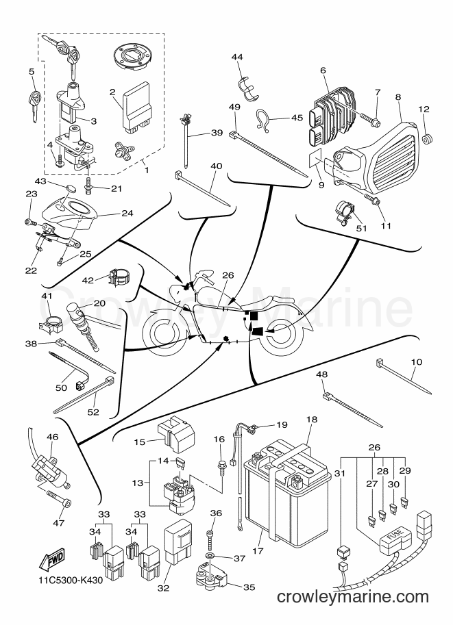 Yamaha Motors XVS1300A (11C5) [010] - ELECTRICAL 2
