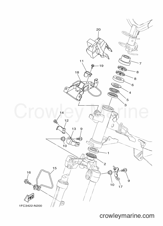 Yamaha Motors T115FLSEC (1FC6) [010] - STEERING