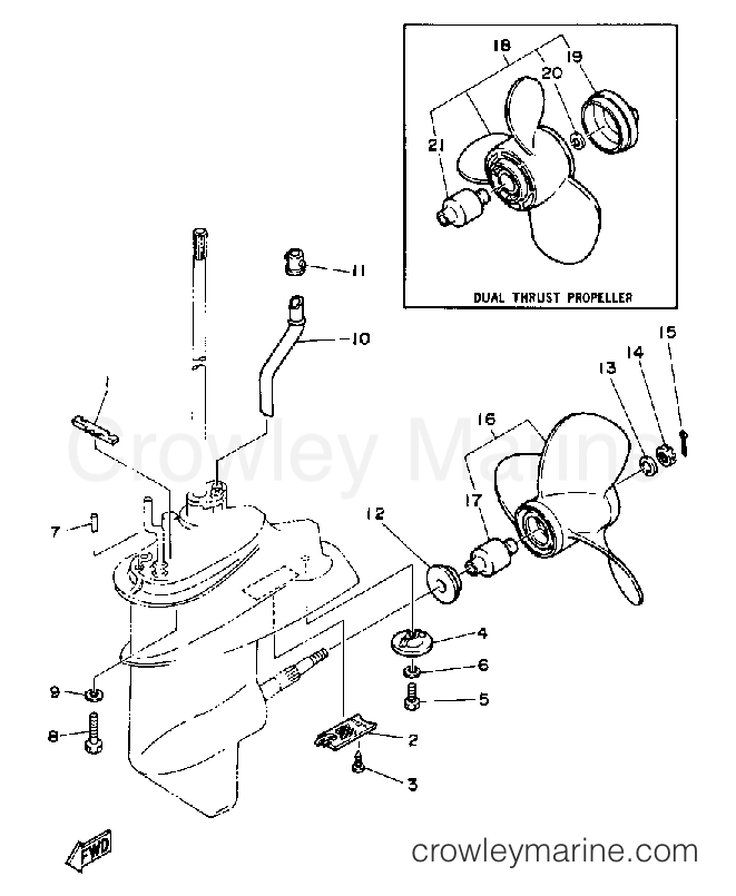 Yamaha Motors F9.9LF - LOWER DRIVE 2