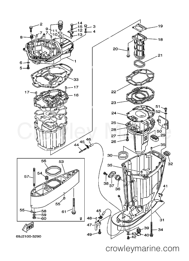 Yamaha Motors F200AETX (60L2) [030] - UPPER CASING