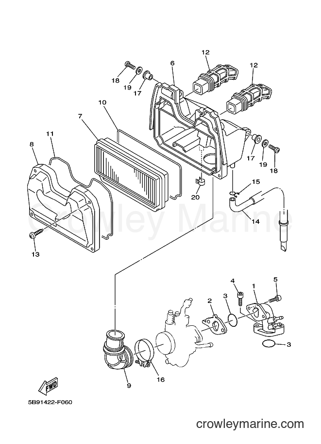 Yamaha Motors T110E (5B91) [010] - INTAKE