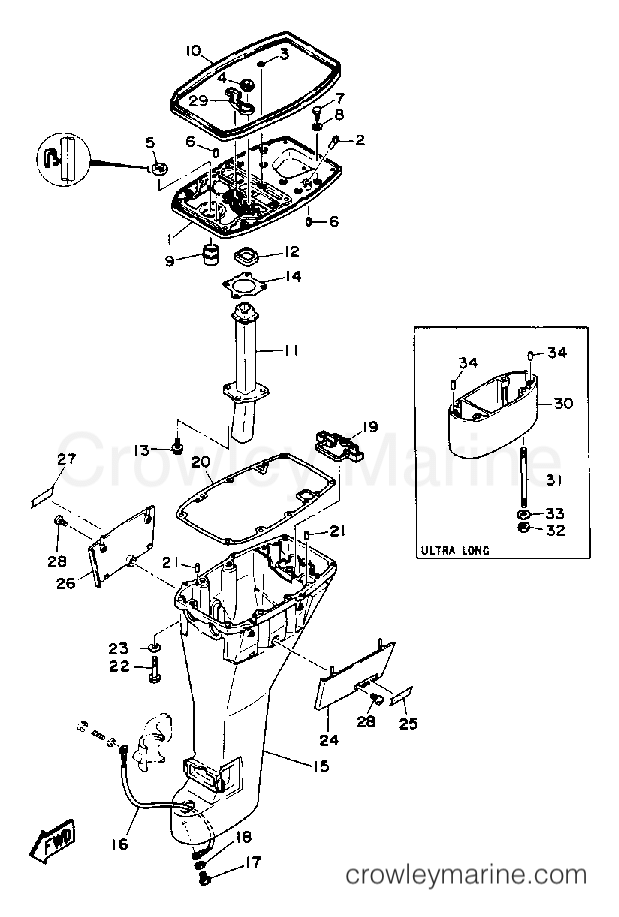 Yamaha Motors T9.9EXRP - UPPER CASING