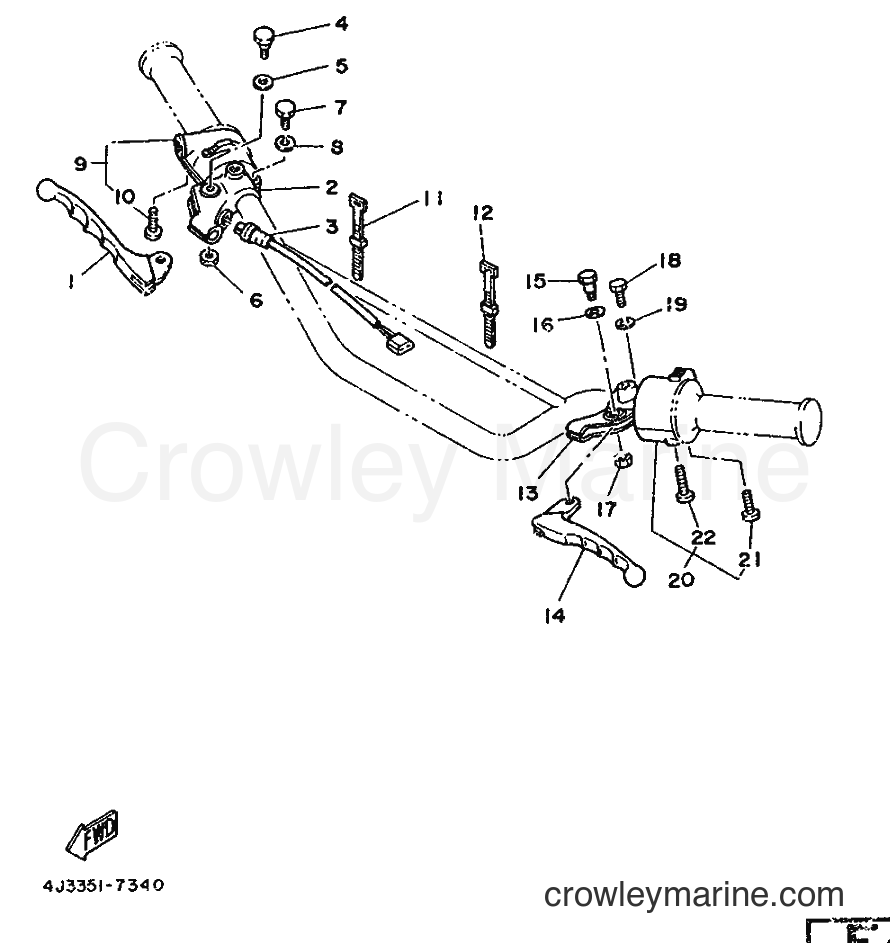1987 Dirt Bike DT125-MX - DT125-MX (4J3) [999] - HANDLE SWITCH & LEVER