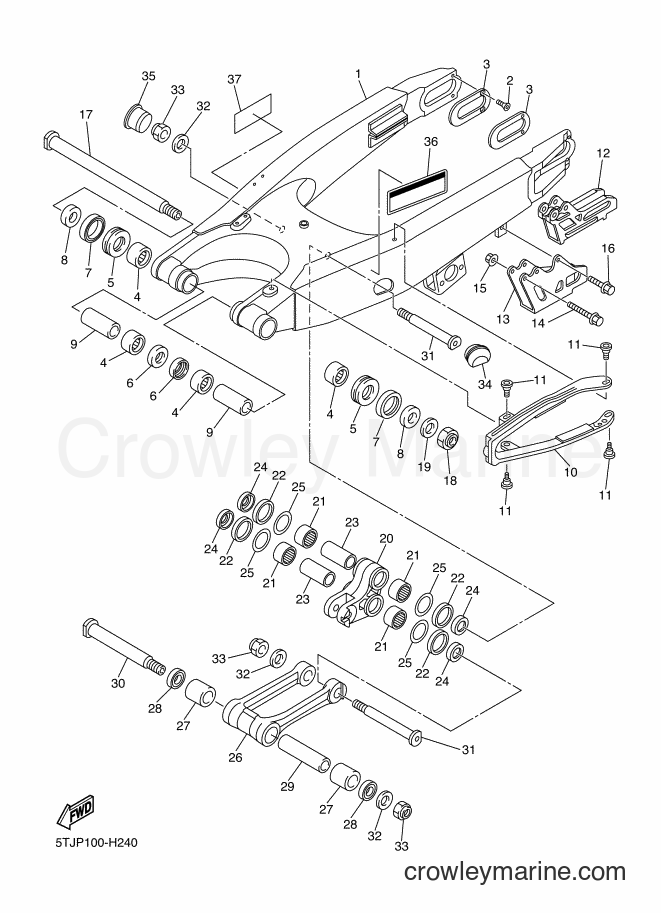 2011 Dirt Bike WR450F - WR450F (1HB3) [010] - REAR ARM