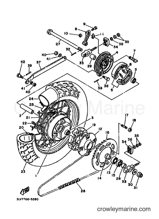 1997 Cruiser XV250S - XV250S (3DN7) [010] - REAR WHEEL