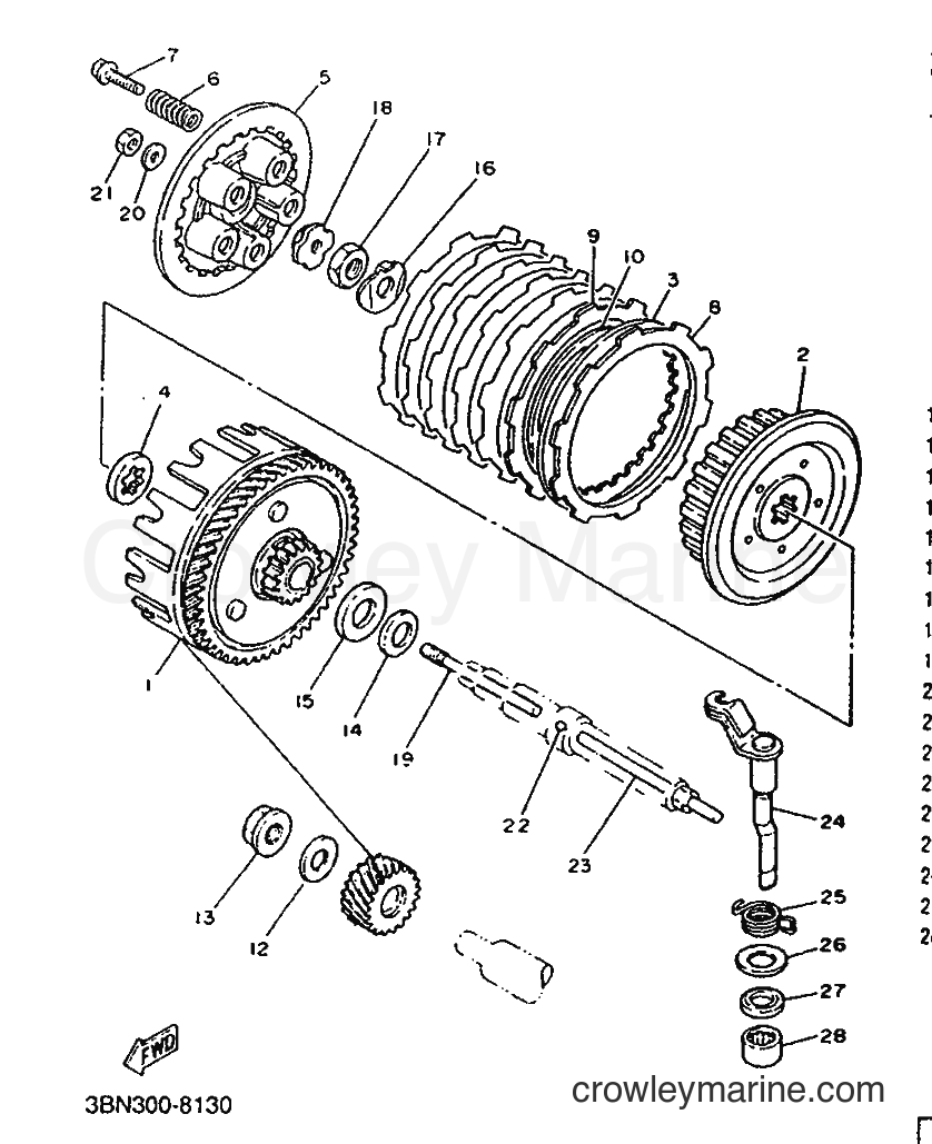 Yamaha Motors TDR125 (3SH2) [999] - CLUTCH