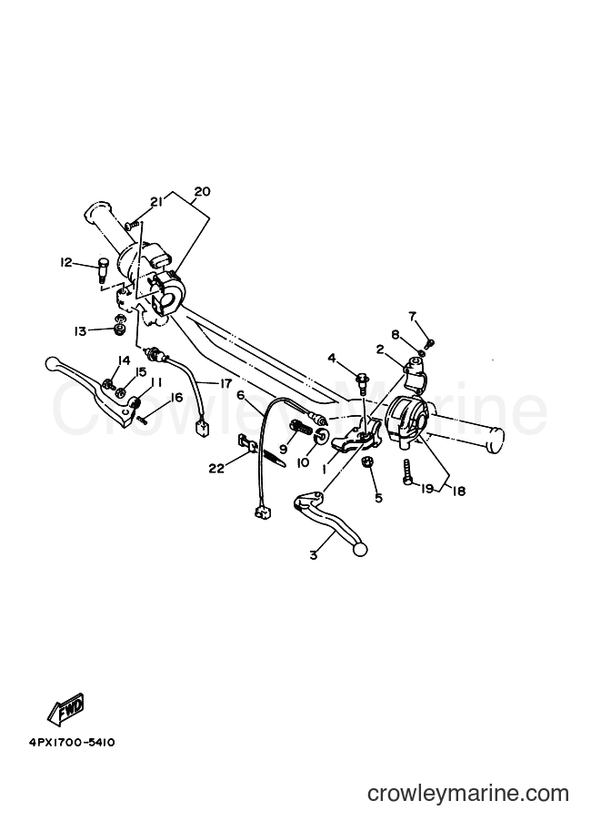 2004 Dirt Bike TT250R - TT250R (4PXA) [010] - HANDLE SWITCH & LEVER