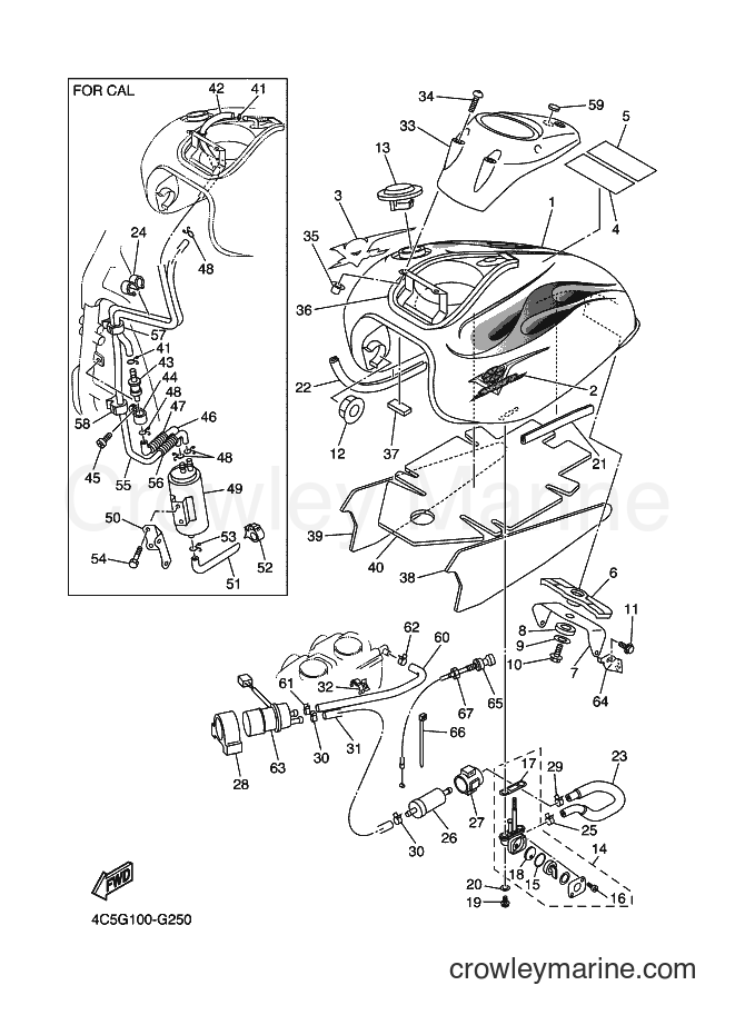2008 Cruiser XVS650A - XVS650A (4C5J) [010] - FUEL TANK