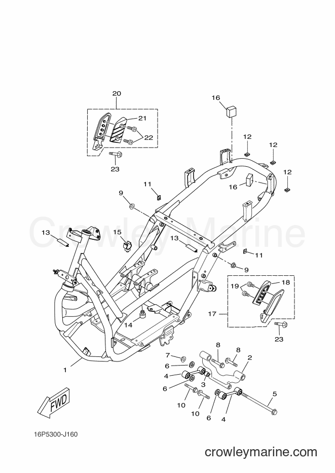 Yamaha Motors VP250 (5B2B) [010] - FRAME