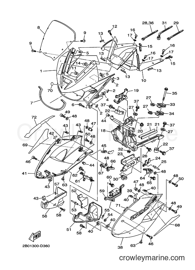 Yamaha Motors TDM900A (2B01) [030] - COWLING 1