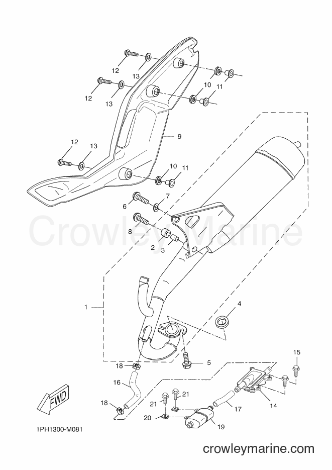 Yamaha Motors NS50 (1PH1) [040] - EXHAUST