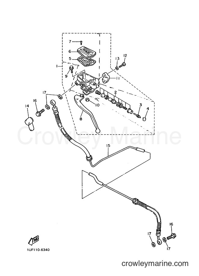 Yamaha Motors FZX750 (2MU) [999] - FRONT MASTER CYLINDER 2