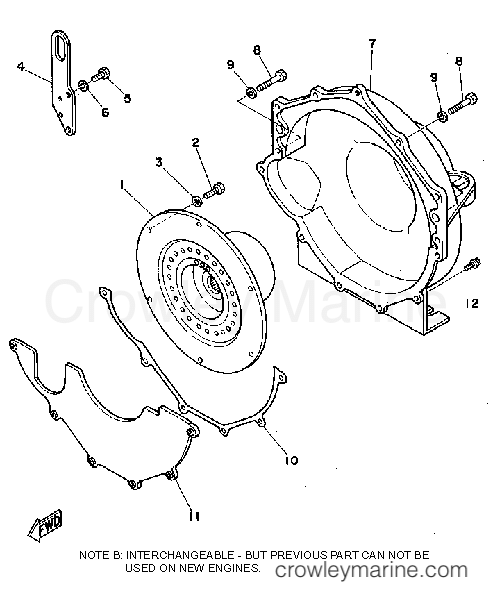 FLYWHEEL HOUSING - 1993 Stern Drive L4 L4_3.0_ENGINE_EST | Crowley