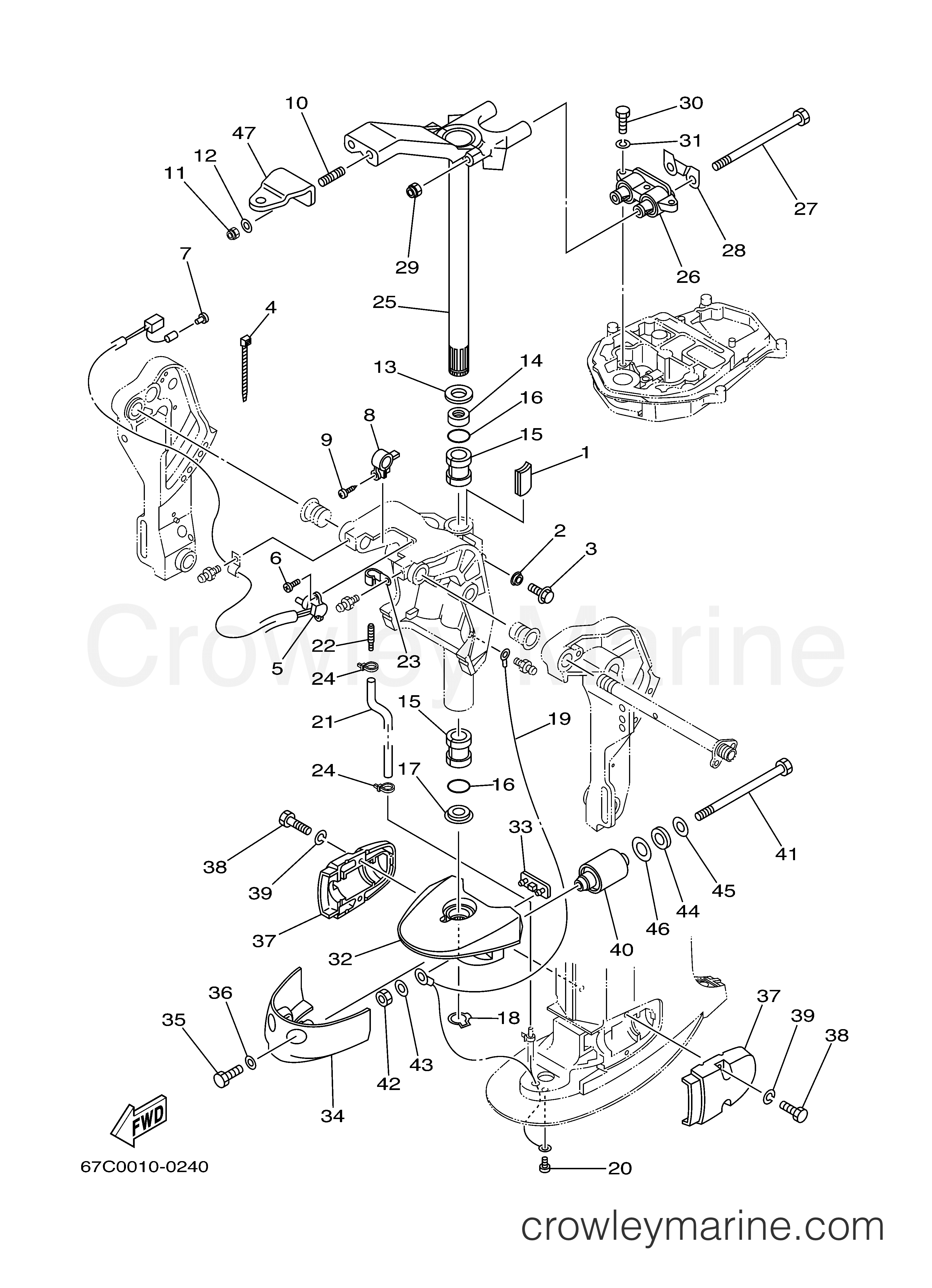 Yamaha Motors F40MLHB - BRACKET 3