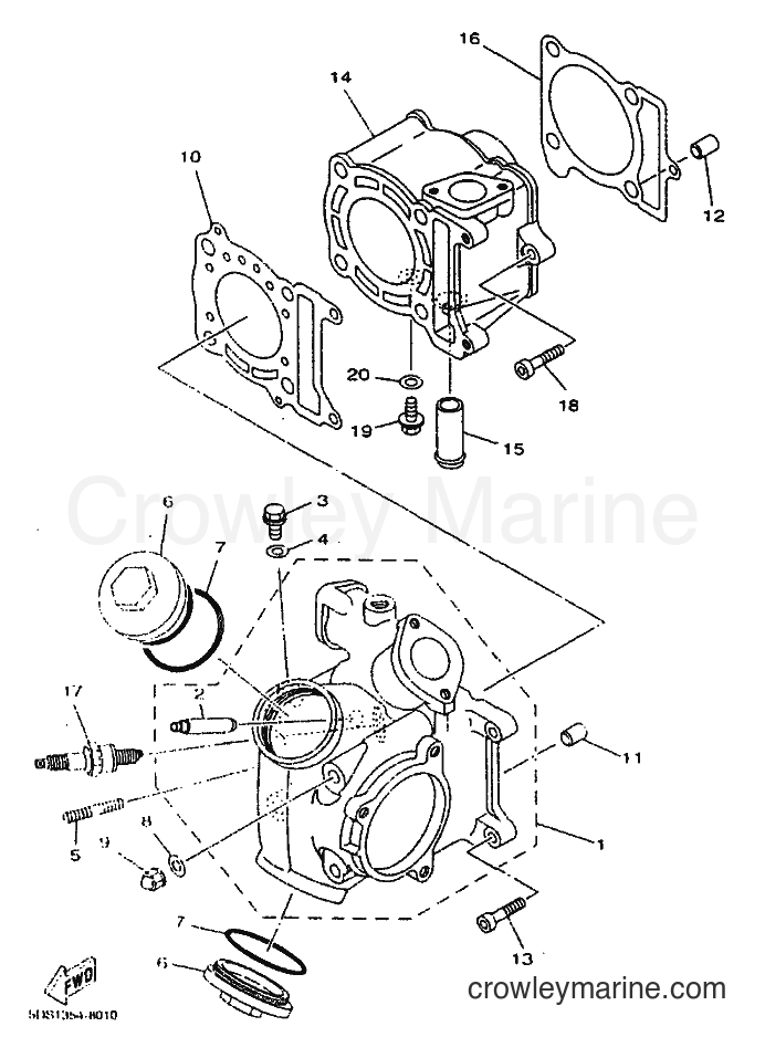 1999 Scooter YP125E - YP125E (5DS8) [010] - CYLINDER