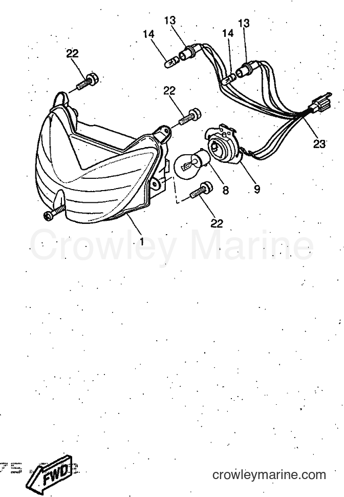 1997 Scooter YQ50 - YQ50 (5CN1) [999] - HEADLIGHT
