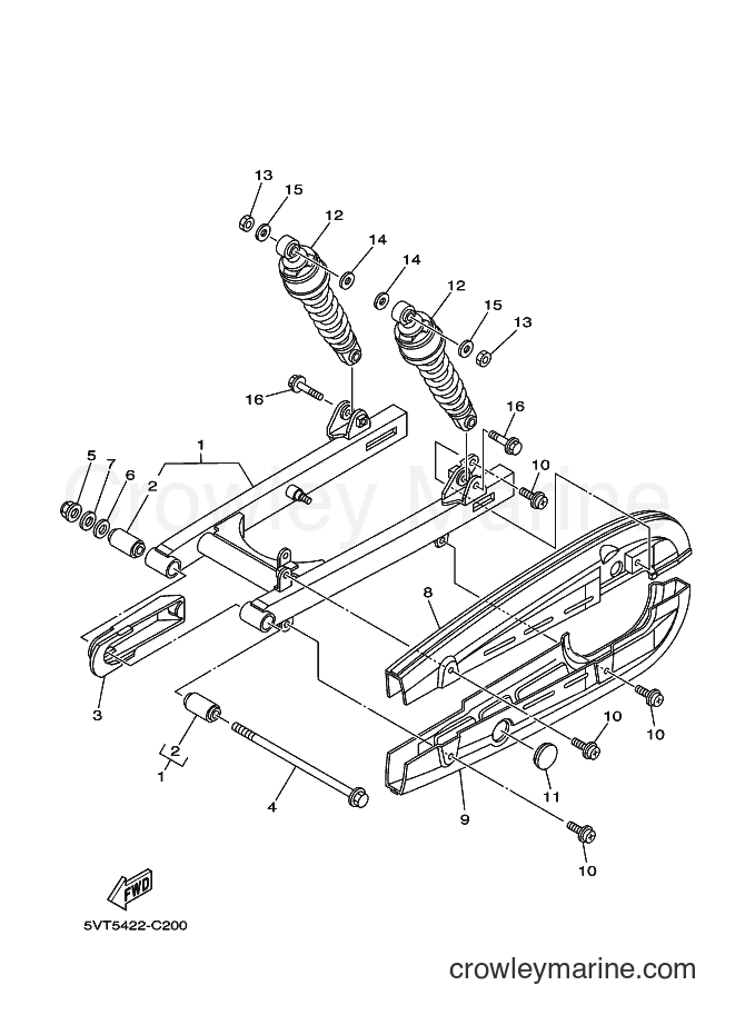 2006 Scooter T110SEC - T110SEC (4B21) [010] - REAR ARM & SUSPENSION