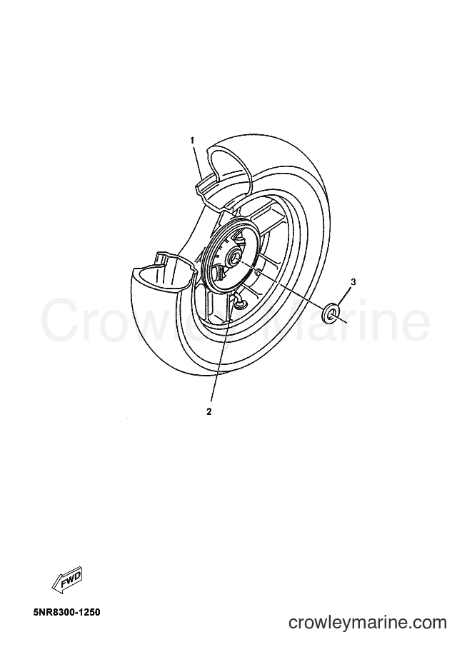 2002 Scooter YP125E - YP125E (5NR9) [010] - REAR WHEEL
