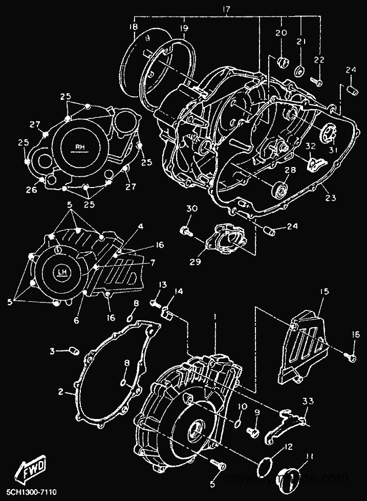 2000 Dirt Bike TT600R - TT600R (5CH3) [010] - CRANKCASE COVER 1