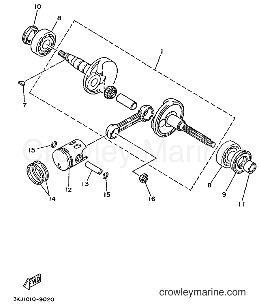 1992 Scooter YE50 - YE50 (4EE1) [999] - CRANKSHAFT & PISTON