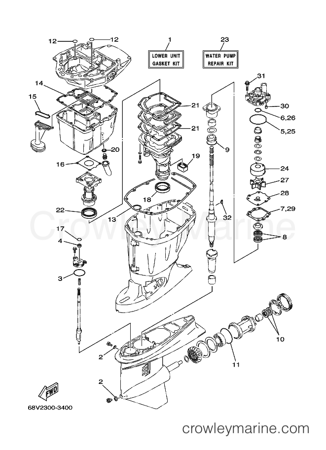 REPAIR KIT 2 - 2003 International 115hp F115AET (68V2) [030] | Crowley ...
