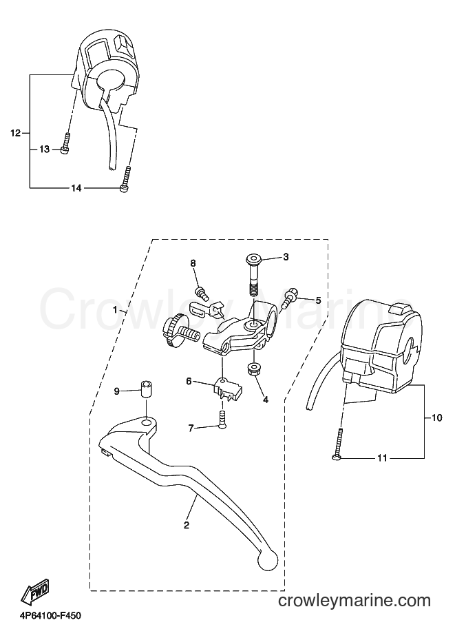 2009 Sport Bike YZF-R6S - YZF-R6S (4P6C) [010] - HANDLE SWITCH & LEVER