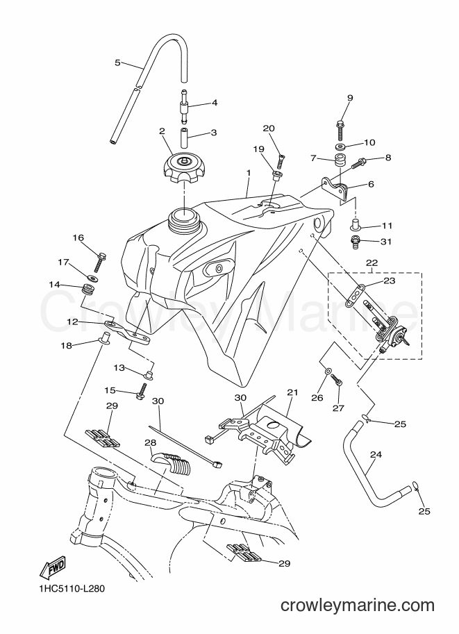2013 Dirt Bike WR250F - WR250F (1HCA) [010] - FUEL TANK