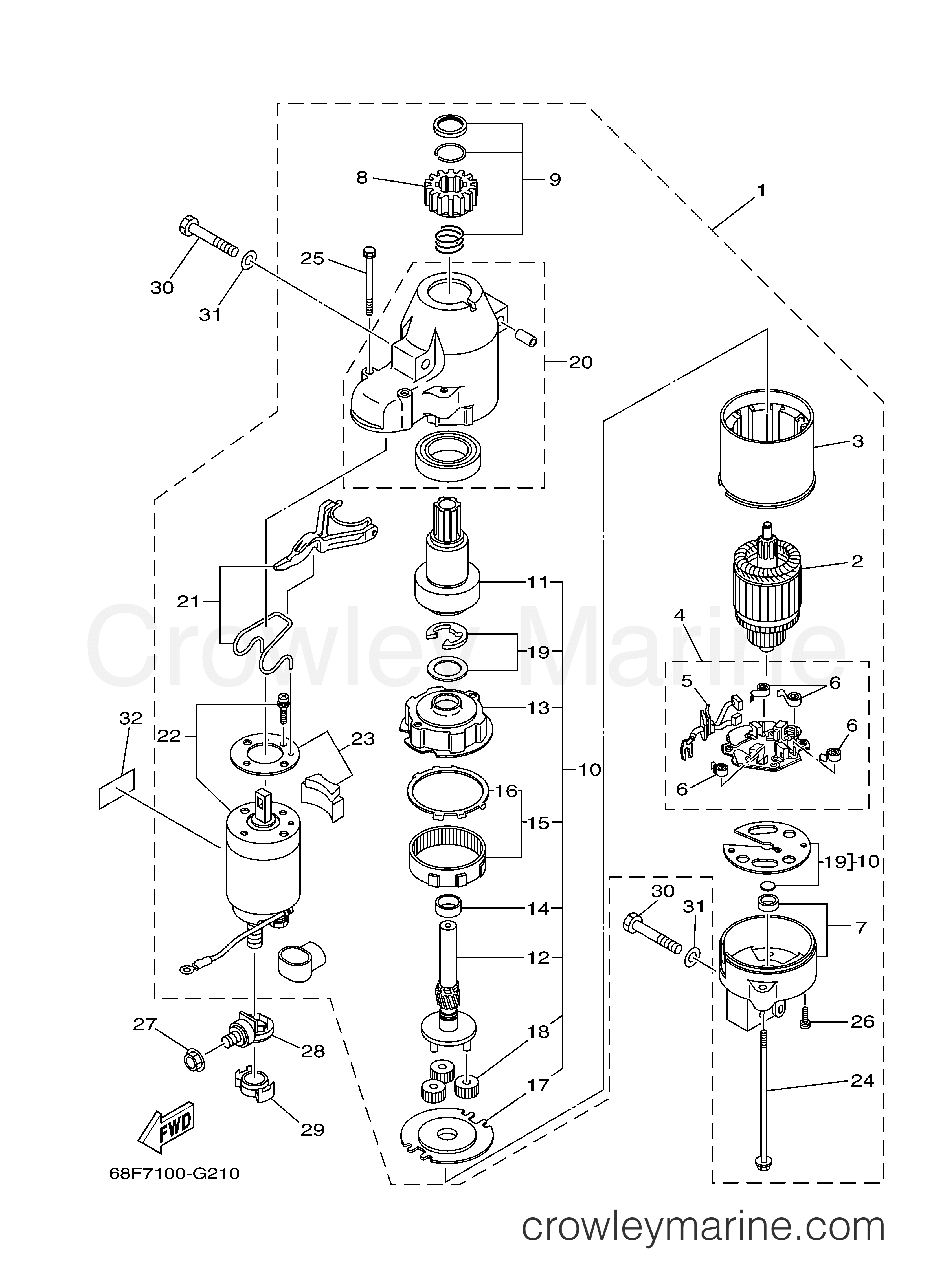Yamaha Motors Z200TXR - STARTING MOTOR