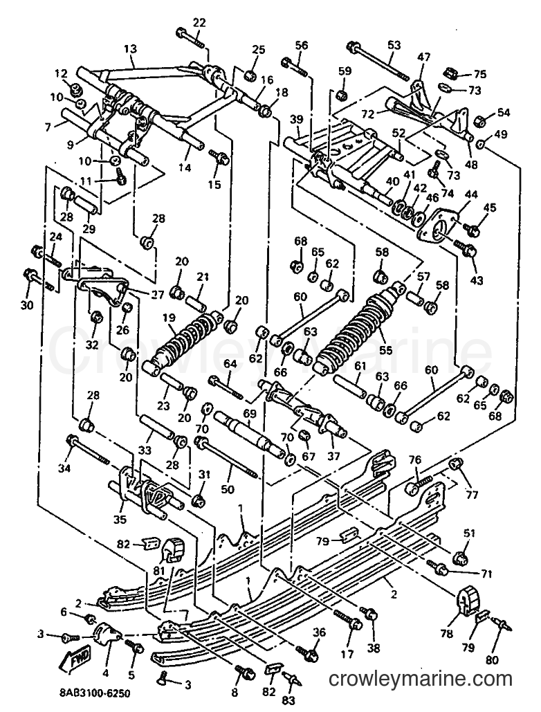 1996 Snowmobile VX500 - VX500 (8AB3) [999] - TRACK SUSPENSION 2