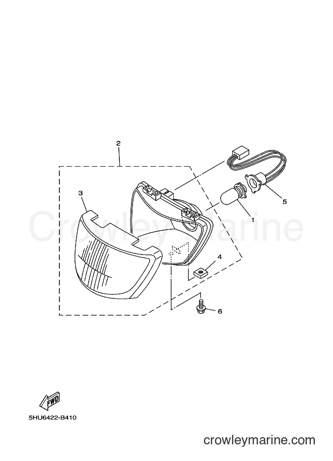 Yamaha Motors T105E (5HU7) [010] - HEADLIGHT