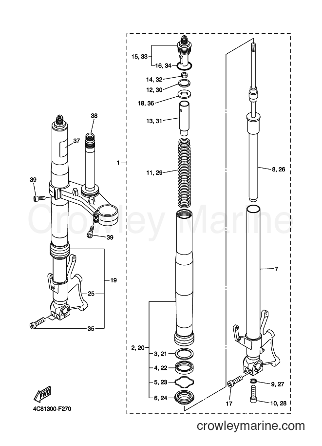 2007 Sport Bike YZF-R1 - YZF-R1 (4C81) [060] - FRONT FORK