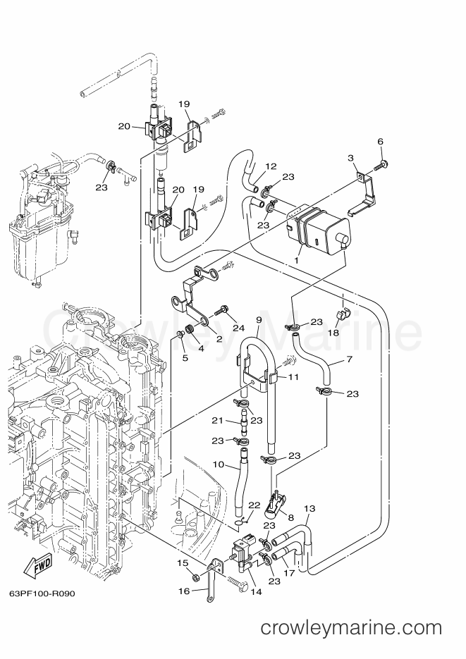 Yamaha Motors F150JB-2017 (63PF) [320] - INTAKE 2
